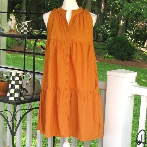 Olivia James The Label Ro sleeveless dress with pockets cotton Small luxury - Picture 4 of 7